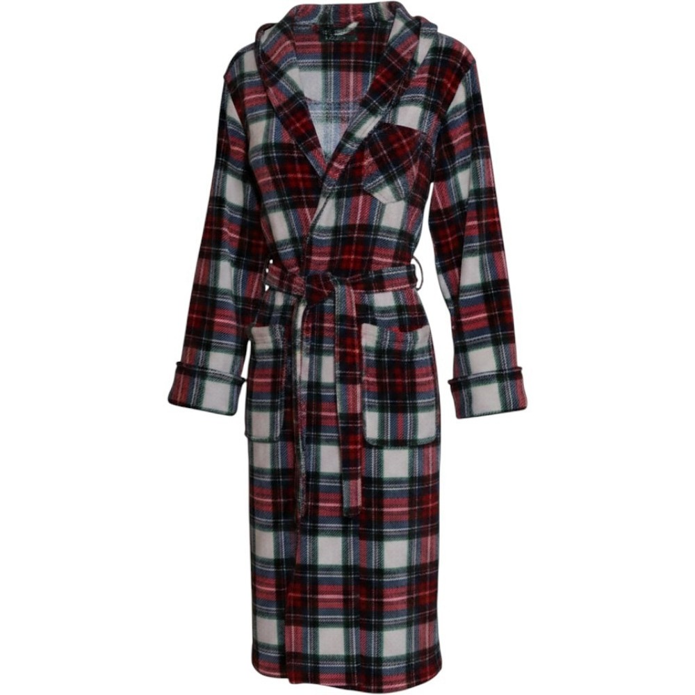 RALPH LAUREN Classic Plaid Plush Christmas Holiday Robe Bathrobe Women's M